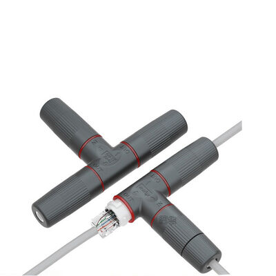 購入 RJ45 T型 IP67防水信号コネクタ、125V電圧、1000MHz伝送速度、5G通信用 オンライン製造