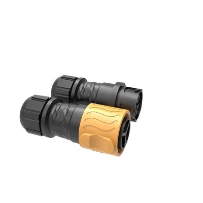 P25 三芯 IP67 防水丸型コネクタ、25A 定格電流、マイクロインバータボックス用セルフロックアセンブリ