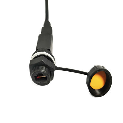M20 スクリュータイプ 防水 IP67 RJ45 コネクタ データ信号 安全ネットワーク航空プラグ