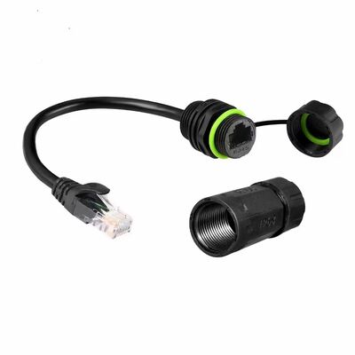 125V 1000MHz UV耐性 RJ45 防水コネクタ 屋外信号用途