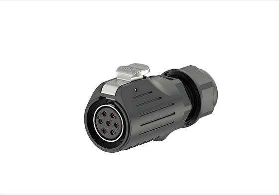 LP20-7P 防水コネクタ 7ピン 10A IP67 ストレインリリエフ